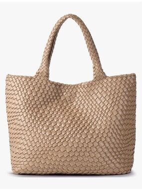Woven Tote Bag in Beige
